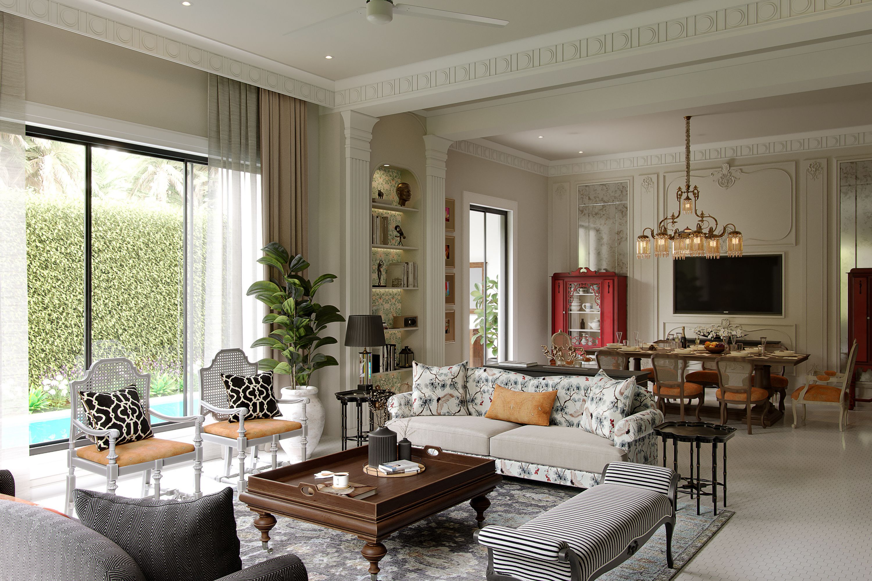 The Belvedere opulent maximalist interior angle 1
