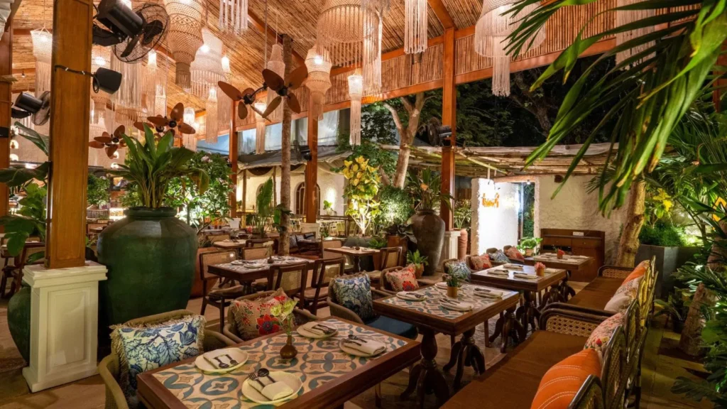 Inside Bawri, one of Assagao's globally renowned restaurants that make this village a culinary destination.
